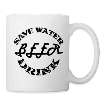 Save Water Drink BIÈRE - Mug blanc - blanc - Droite