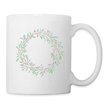 Floral wreath, customisable - Mug - white - Right