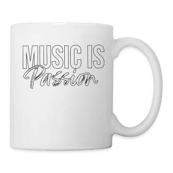 Music is passion - Tasse - Weiß - Rechts