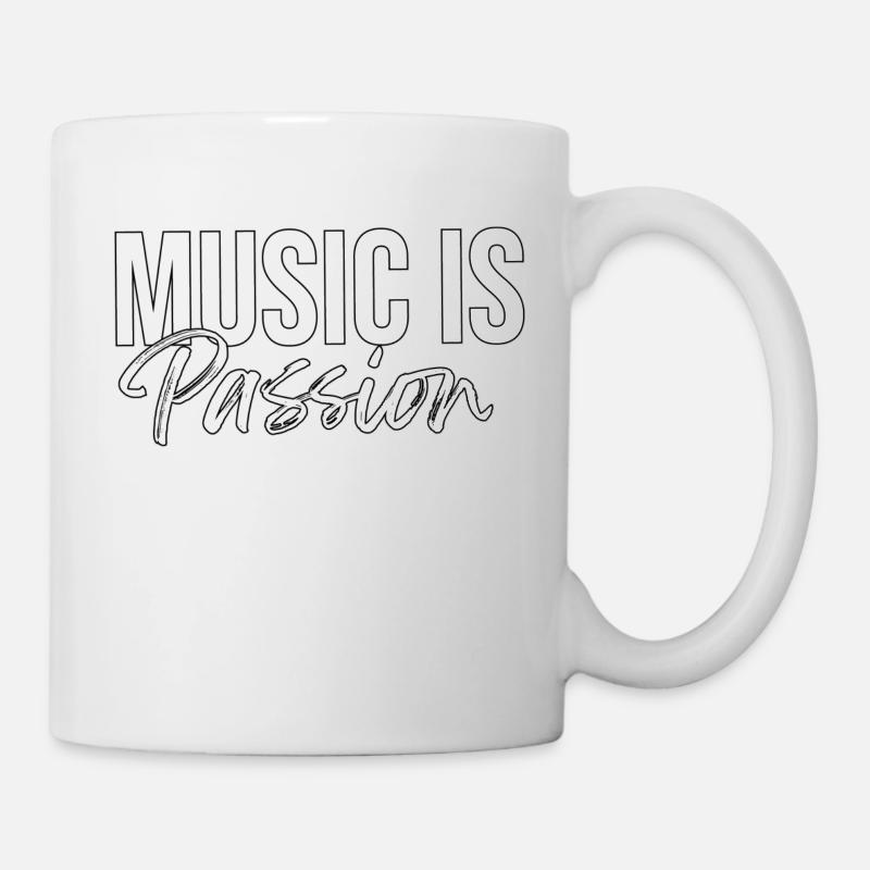 Music is passion - Tasse - Weiß