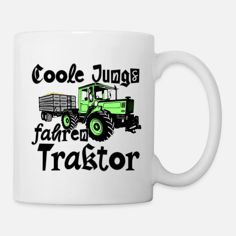 Coole Jungs fahren Traktor - MB Trac - Unimog - Tasse - Weiß