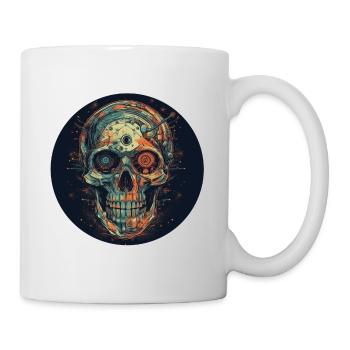 Retro Futuristic Skull Skull Cyborg - Mug - white - Right