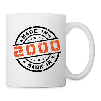 Année de naissance Anniversaire Né en - Fabriqué en 2000 - Mug blanc - blanc - Droite