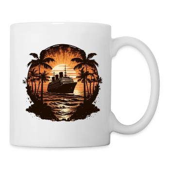 Bateau de croisière Retro Vintage - Mug blanc - blanc - Droite