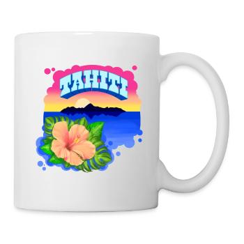 Sonnenuntergang im Paradies - Tasse - Weiß - Rechts