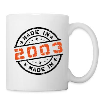 Year of birth Birth Born In - Made in 2003 - Mug - white - Right