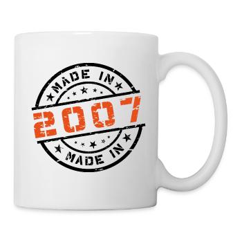 Année de naissance Anniversaire Né en - Fabriqué en 2007 - Mug blanc - blanc - Droite