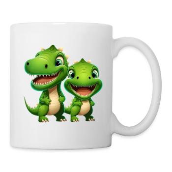 Dinosaur Baby Tyrannosaurus Two Dino T-Rex - Mug - white - Right