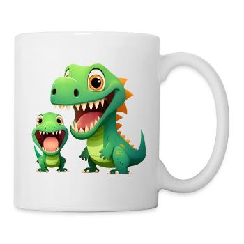 Dinosaur Baby Tyrannosaurus Two Dino T-Rex - Mug - white - Right