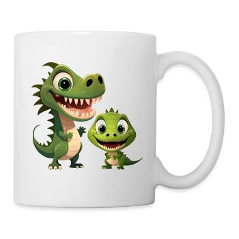 Dinosaur Baby Tyrannosaurus Two Dino T-Rex - Mug - white - Right