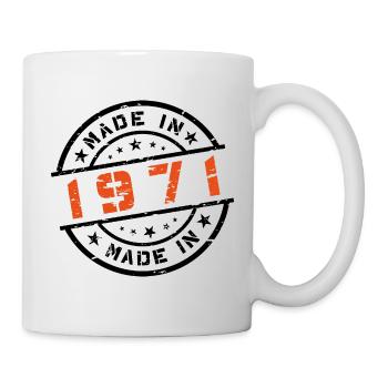 Année de naissance Anniversaire Né en - Fabriqué en 1971 - Mug blanc - blanc - Droite