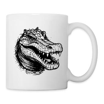 Krokodil - Tasse - Weiß - Rechts