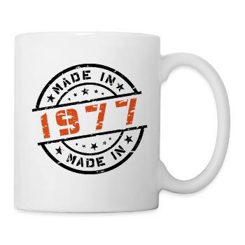 Année de naissance Anniversaire Né en - Fabriqué en 1977 - Mug blanc - blanc - Droite