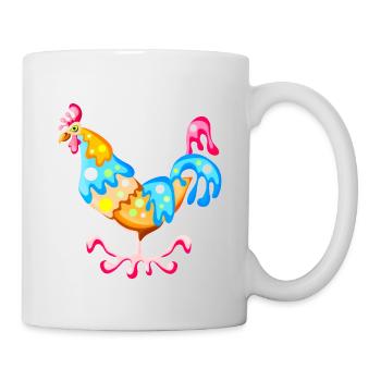 coq girouette - Mug blanc - blanc - Droite