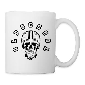 Oldschool Skull Retro DDR Helmet - Mug - white - Right