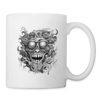 Tête de cauchemar psychédélique esthétique gothique - Mug blanc - blanc - Droite