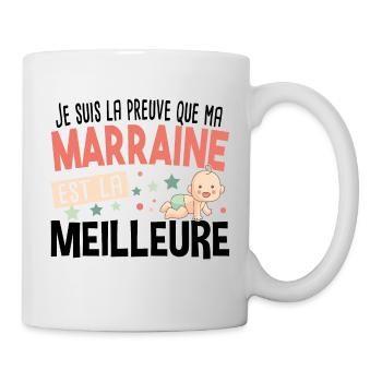 Marraine Bébé Cadeau Nourrisson Naissance - Mug blanc - blanc - Droite