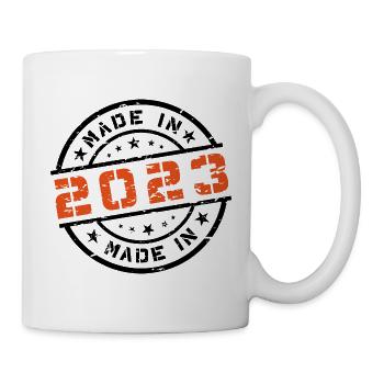 Geburtsjahr Geburtstag Born In - Made in 2023 - Tasse - Weiß - Rechts