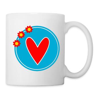 SCHÖNEN MUTTERTAG. MAMA. MUTTERTAG. ICH LIEBE DICH - Tasse - Weiß - Rechts