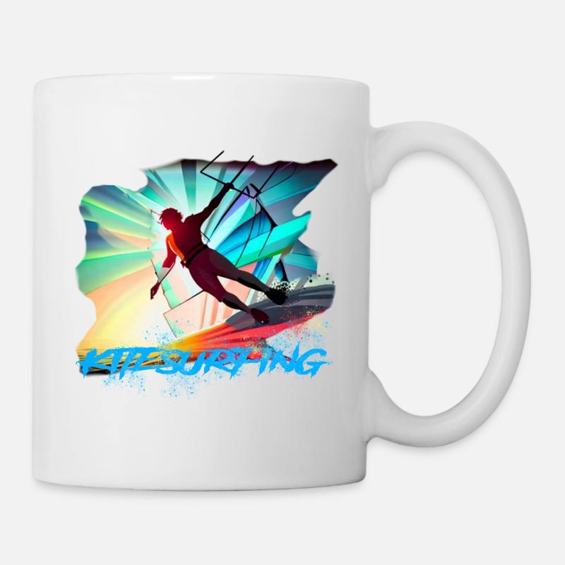 Kitesurfing - Tasse - Weiß