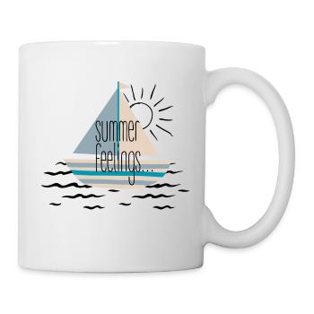 "summer feelings" sommerliches design - Tasse - Weiß - Rechts