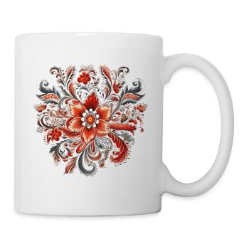 Floral pattern - Indian style - Mug - white - Right