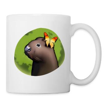 Small capybara with butterfly - Mug - white - Right