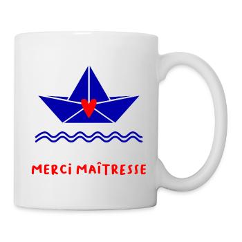 MAÎTRESSE. MERCI. MERCI MAÎTRESSE - Mug blanc - blanc - Droite