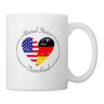 United States and Germany Heart Logo - Mug - white - Right