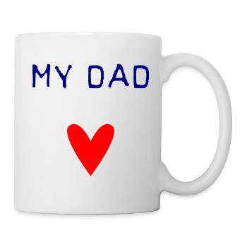 FÊTE DES PÈRES. BONNE FÊTE PAPA. PAPA. BONNE FÊTE - Mug blanc - blanc - Droite