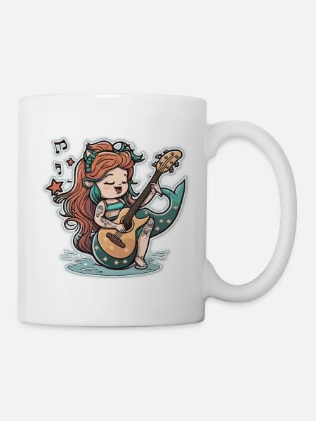 Meerjungfrauen-Musiker - Tasse - Weiß