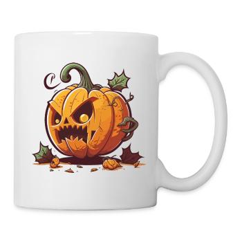 Artisanat de citrouille effrayant - Mug blanc - blanc - Droite