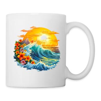 Été, soleil et océan - Mug blanc - blanc - Droite