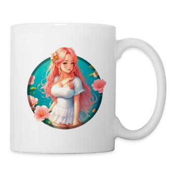 Anime Manga Kpop Girl in Garden - Mug - white - Right