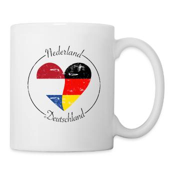 Nederland and Germany Heart Logo - Mug - white - Right
