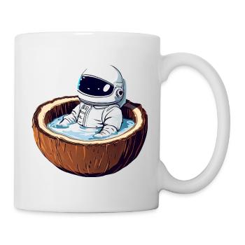 Un astronaute baigne dans la noix de - Drôle - Mug blanc - blanc - Droite