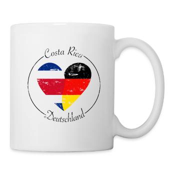 Costa Rica and Germany Heart Logo - Mug - white - Right