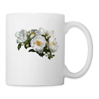 White rose bush with buds - Mug - white - Right