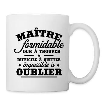 Merci maitresse formidable, Cadeau maîtresse école - Mug blanc - blanc - Droite