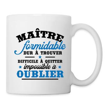 Merci maitresse formidable, Cadeau maîtresse école - Mug blanc - blanc - Droite