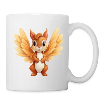 Squirrel Angel - Conception d’animaux célestes - Mug blanc - blanc - Droite