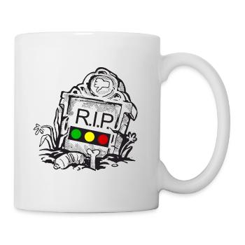 Feu tricolore reposer en toute tranquillité RIP - Mug blanc - blanc - Droite