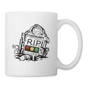 Feu tricolore reposer en toute tranquillité RIP - Mug blanc - blanc - Droite