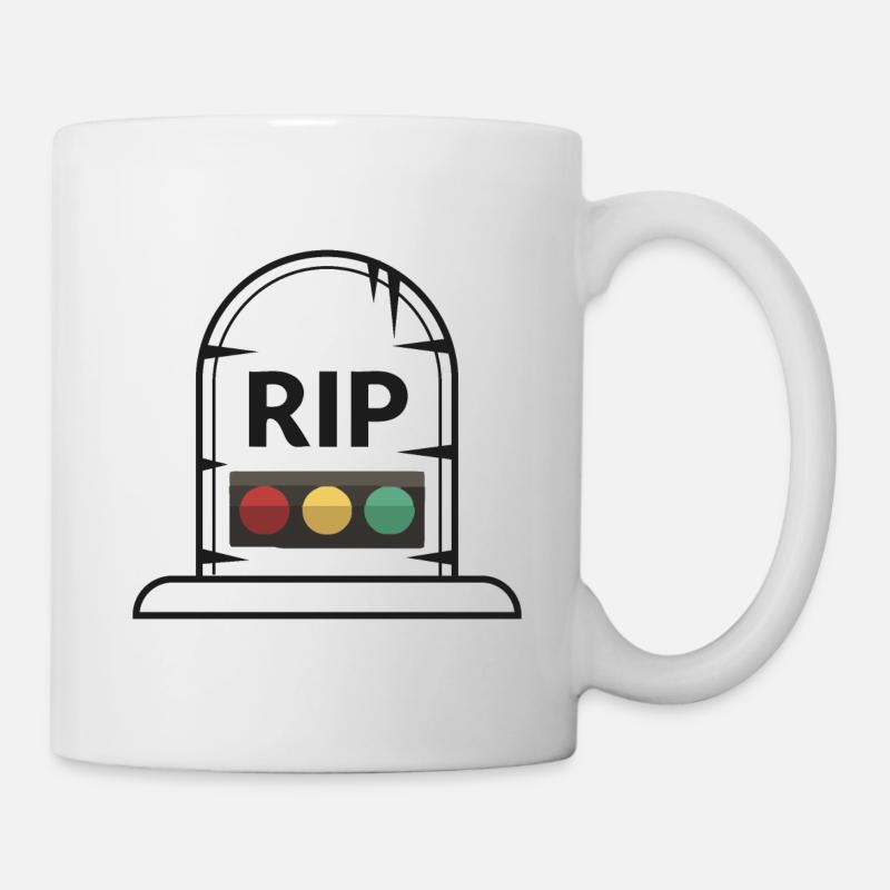 Ampel Ruhe in Frieden RIP - Tasse - Weiß