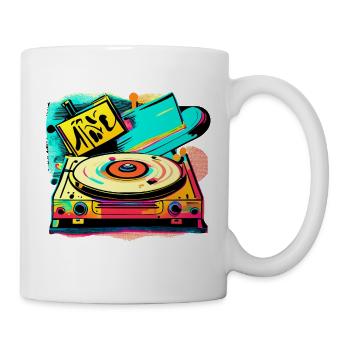 Ambiance rétro en vinyle - Mug blanc - blanc - Droite