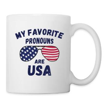 My favorite pronouns are USA - Mug - white - Right