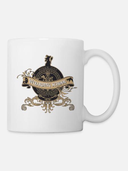 Wappen Schule der Magie - Tasse - Weiß