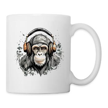 Rito, der audiophile Affe - Tasse - Weiß - Rechts