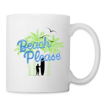 Beach Please Surfer - Mug - white - Right
