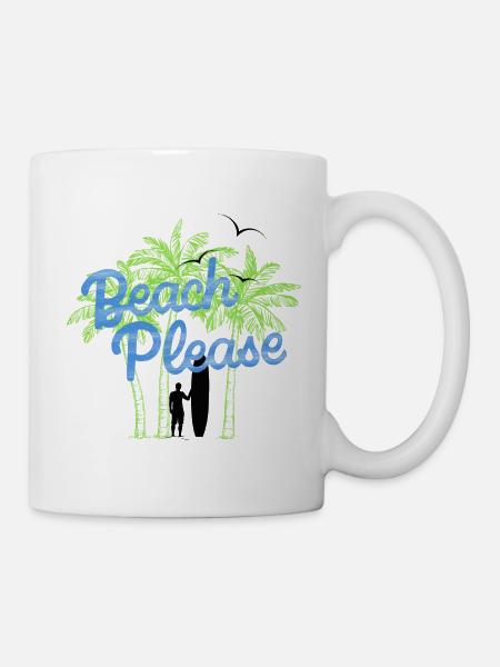 Beach Please Surfer - Mug - white